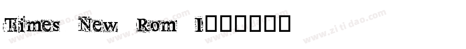 Times New Rom I字体转换